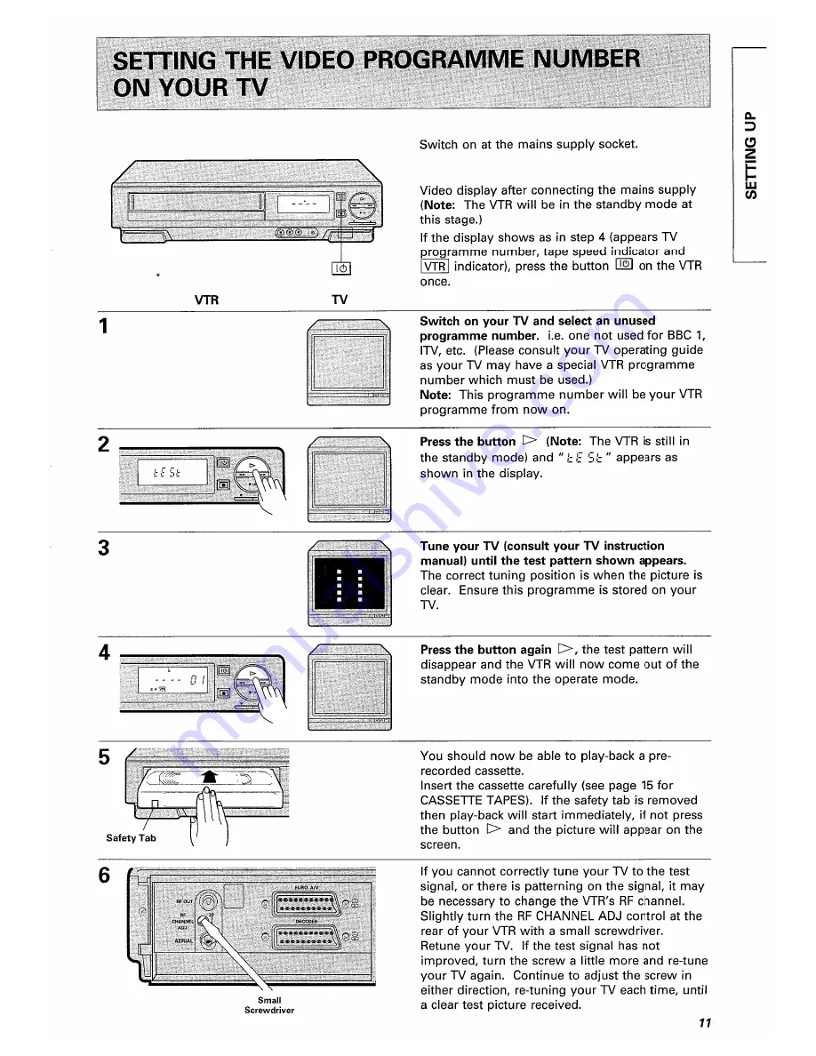 Hitachi VT-F350E Instruction Manual Download Page 11