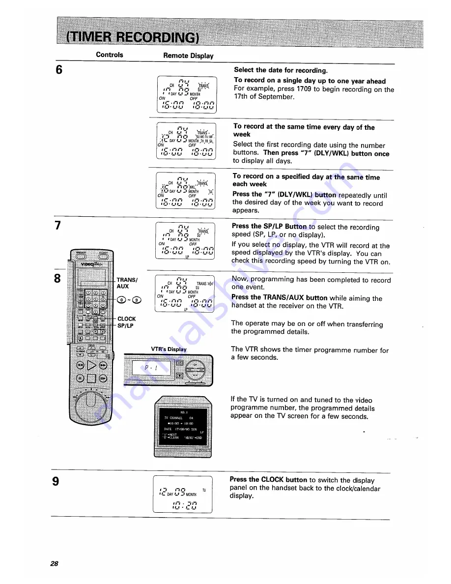 Hitachi VT-F350E Instruction Manual Download Page 28