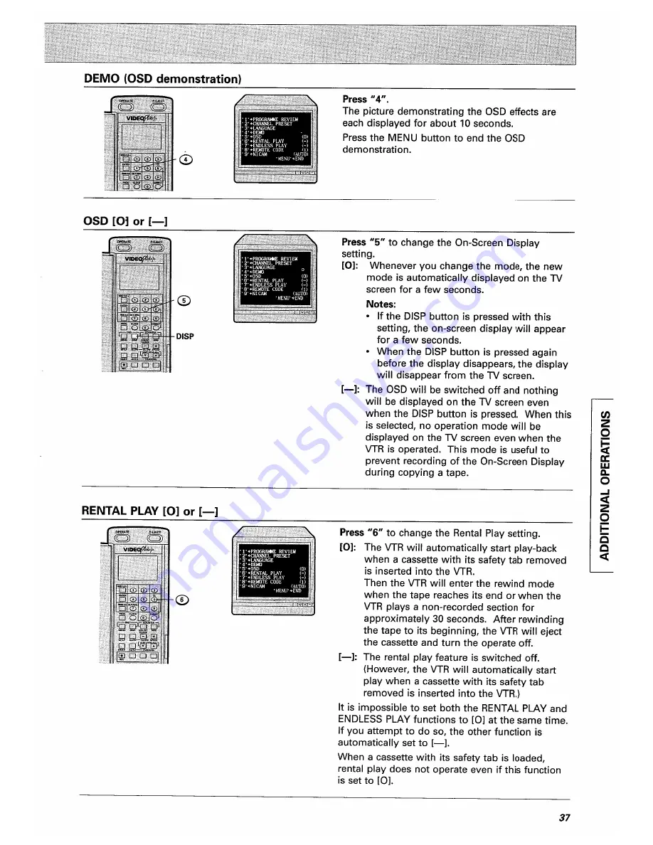 Hitachi VT-F350E Instruction Manual Download Page 37