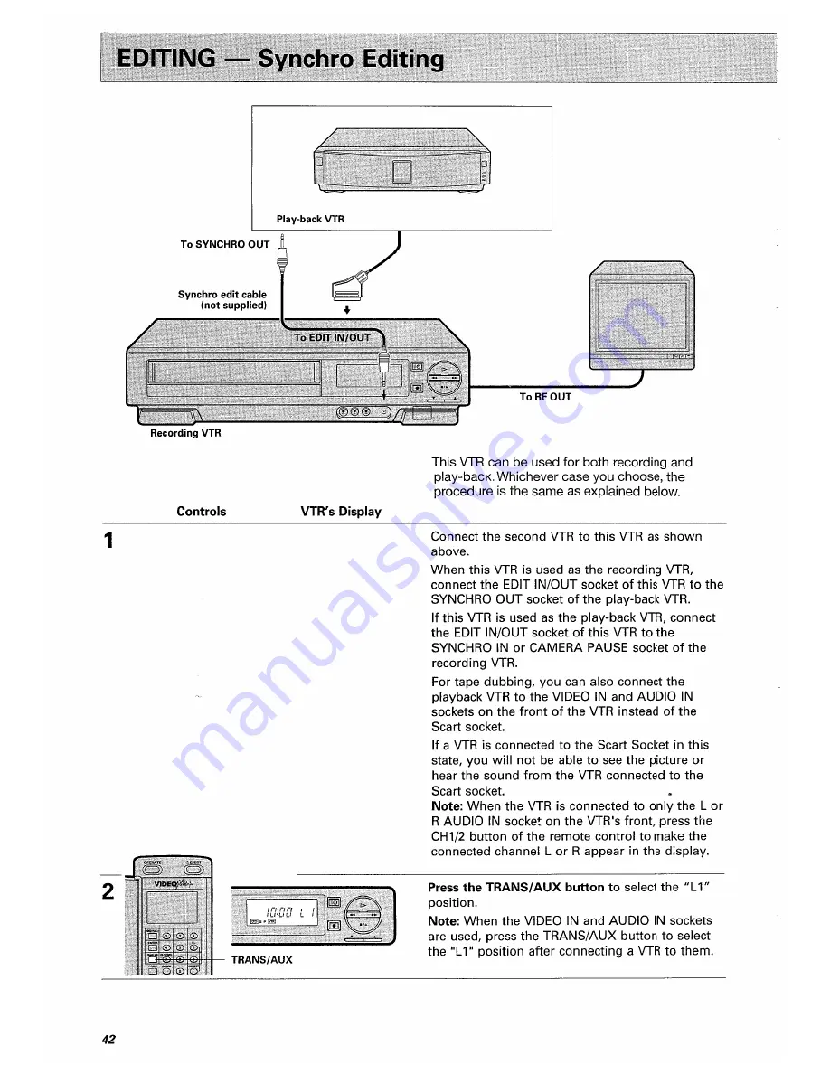 Hitachi VT-F350E Instruction Manual Download Page 42