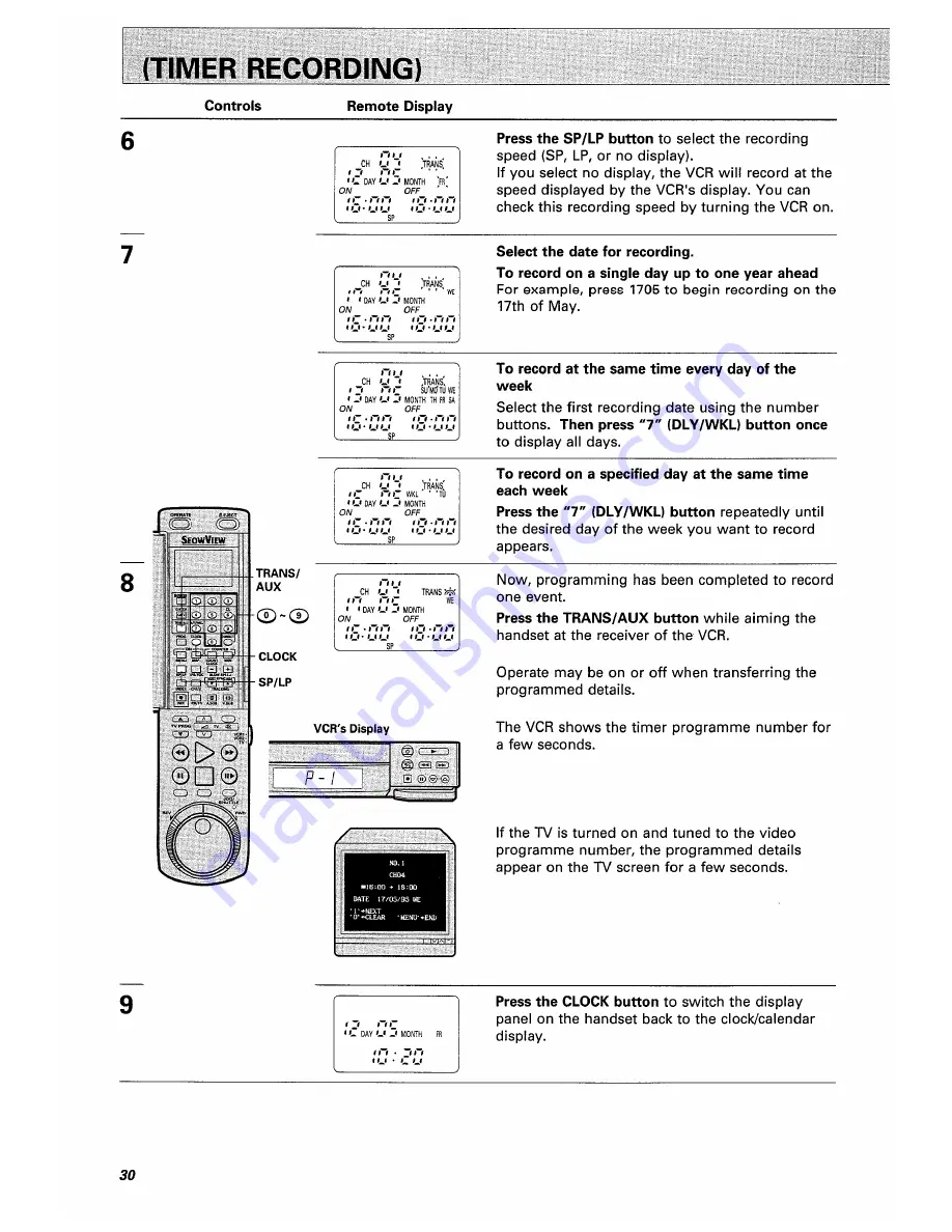 Hitachi VT-F360E Instruction Manual Download Page 30