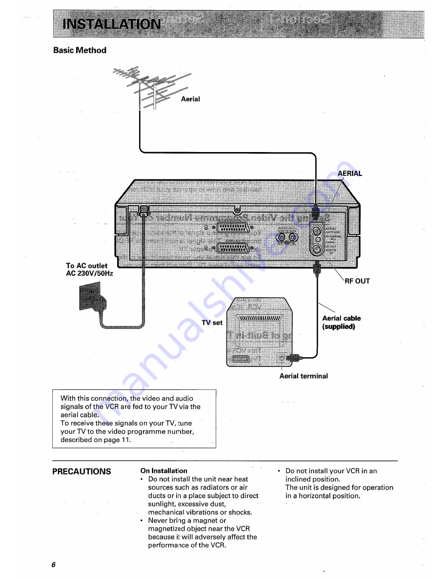 Hitachi VT-F660E Instruction Manual Download Page 6