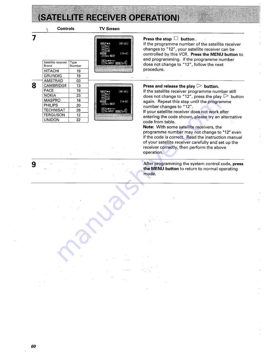 Hitachi VT-F660E Instruction Manual Download Page 60