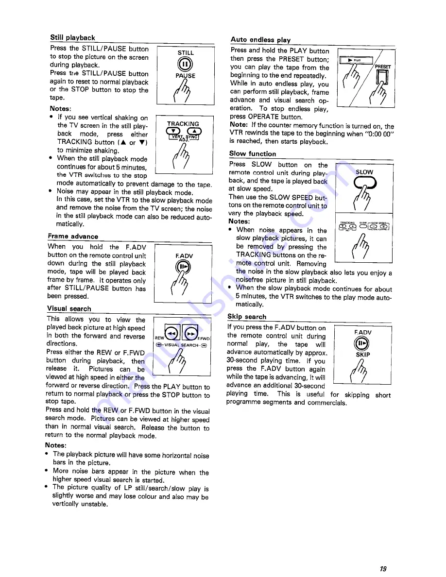 Hitachi VT-F770E Instruction Manual Download Page 19