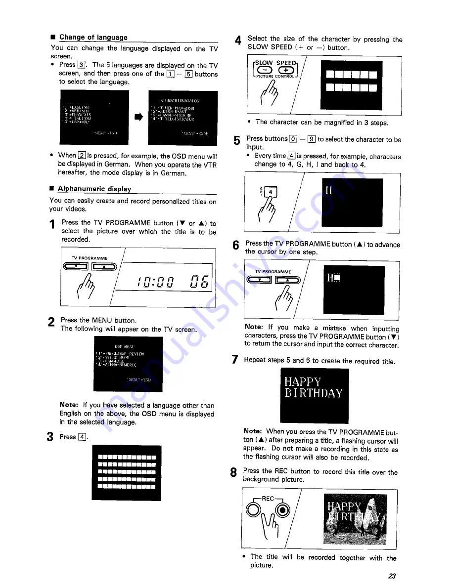 Hitachi VT-F770E Instruction Manual Download Page 23