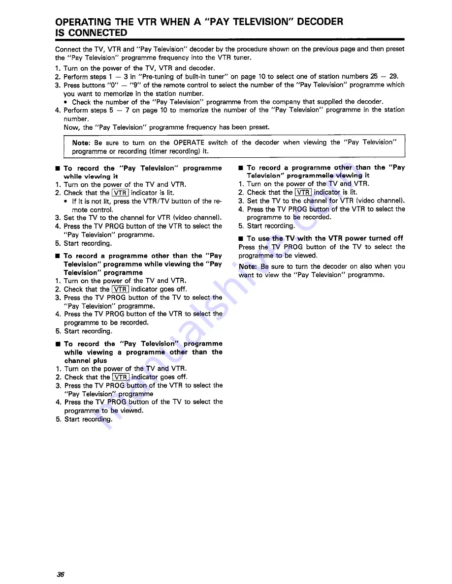 Hitachi VT-F770E Instruction Manual Download Page 36