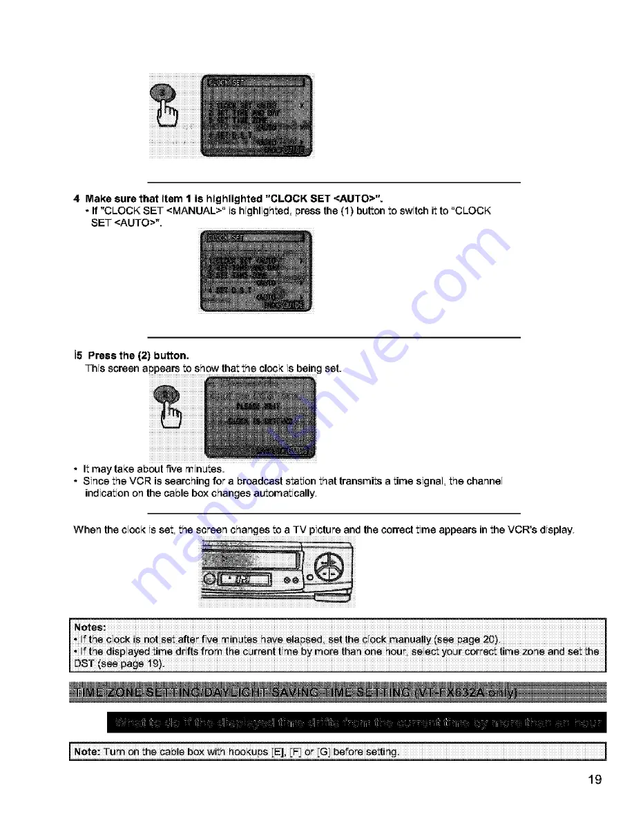 Hitachi VT-FX631A Owner'S Manual Download Page 19