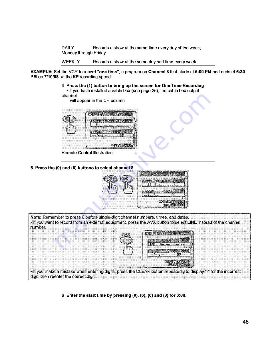 Hitachi VT-FX631A Owner'S Manual Download Page 48