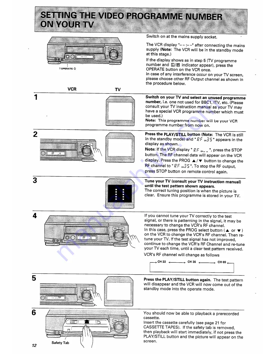 Hitachi VT-FX760E Instruction Manual Download Page 12