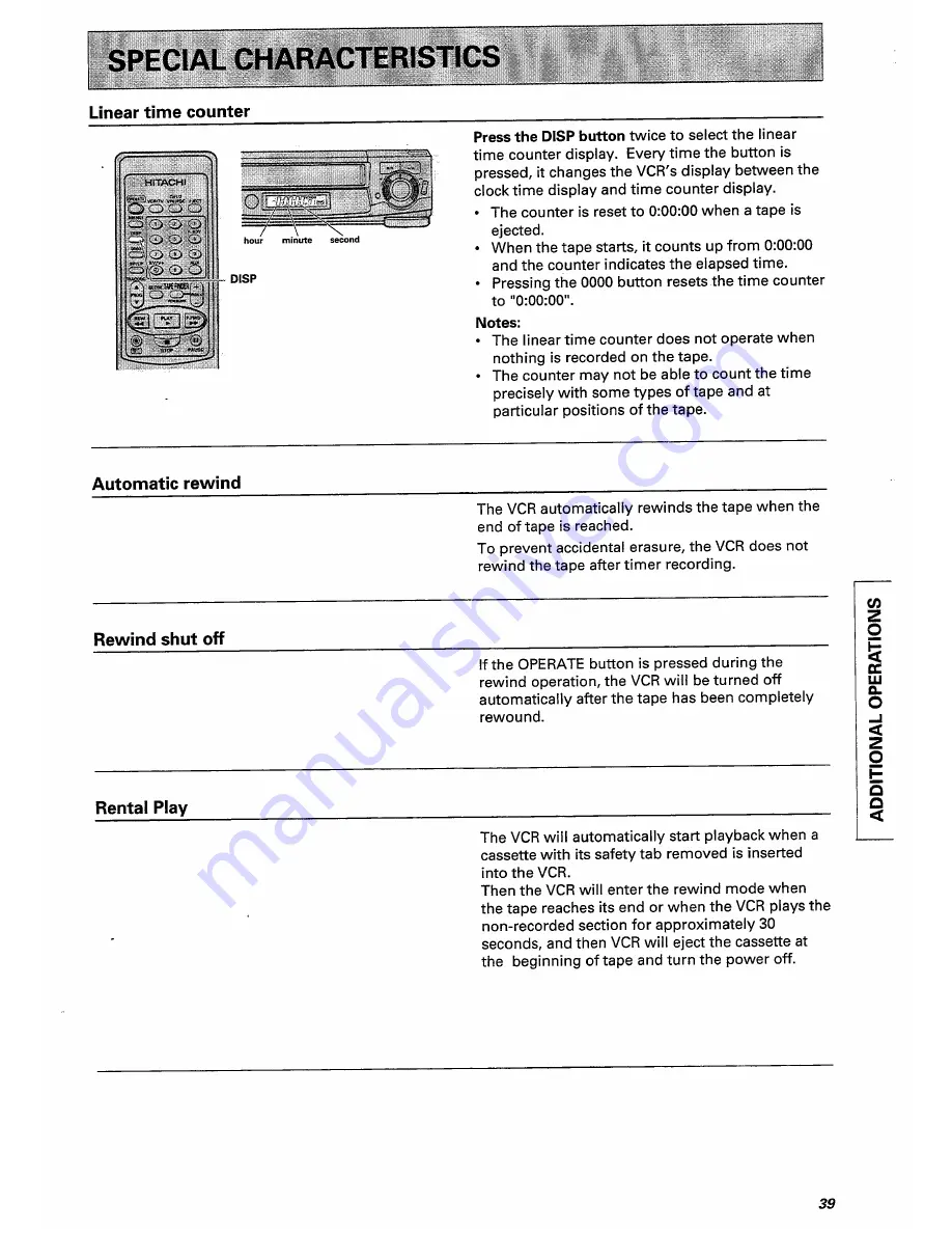 Hitachi VT-FX760E Instruction Manual Download Page 39