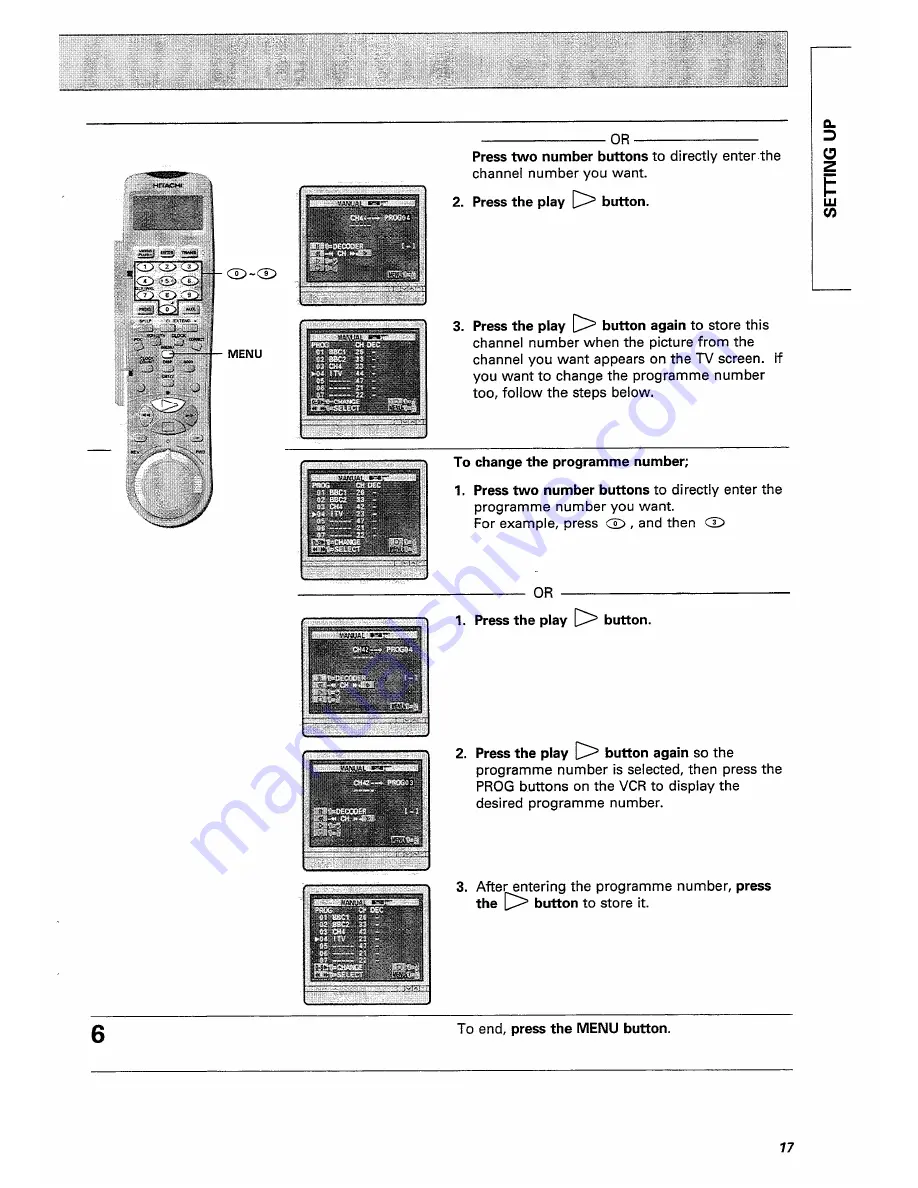 Hitachi VT-FX770E Скачать руководство пользователя страница 17