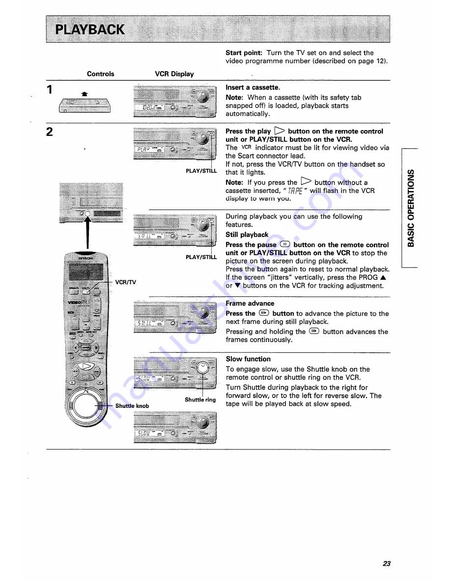 Hitachi VT-FX770E Instruction Manual Download Page 23