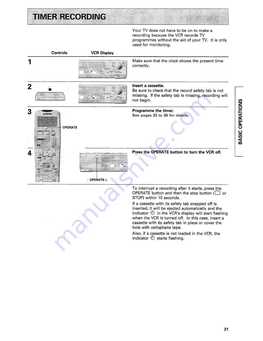 Hitachi VT-FX770E Instruction Manual Download Page 31