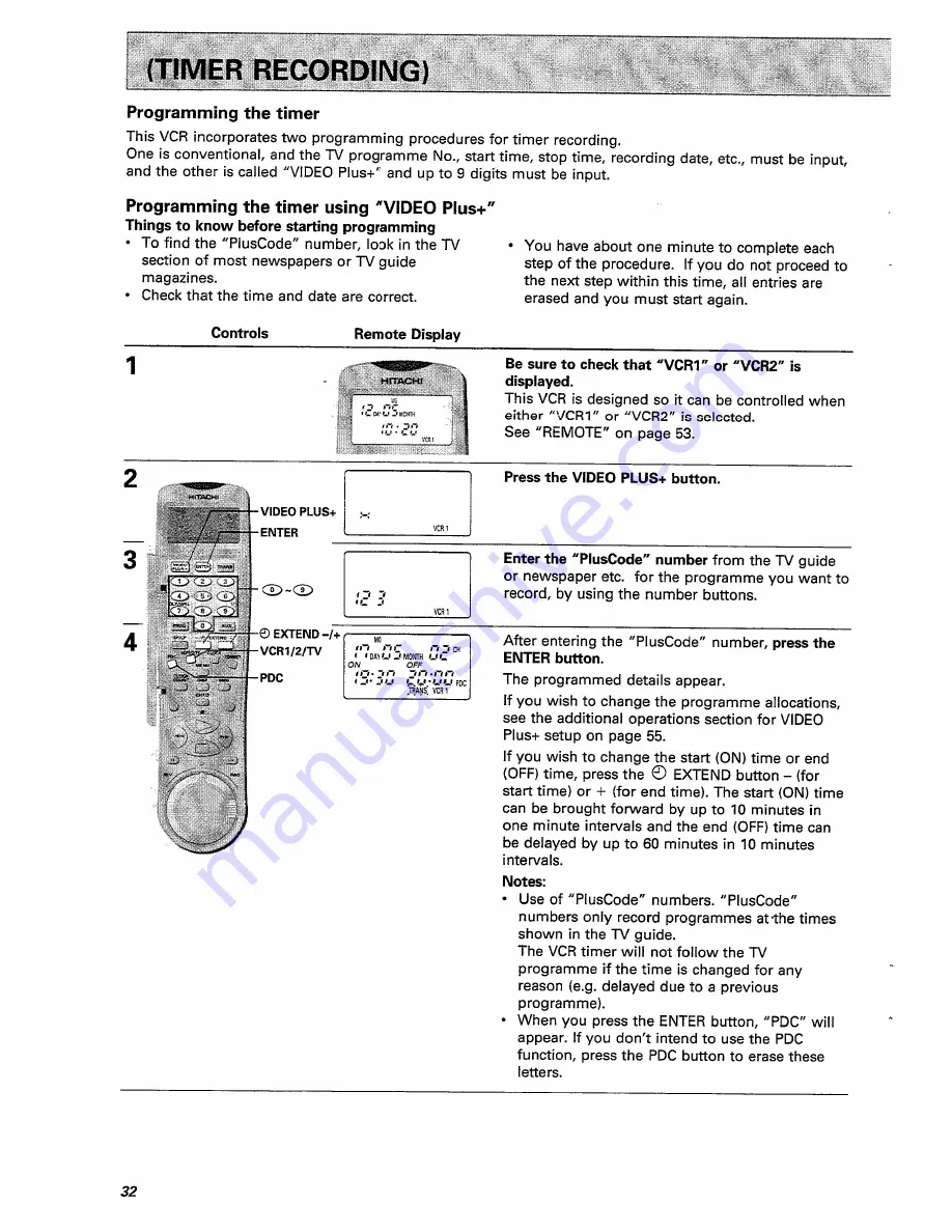 Hitachi VT-FX770E Instruction Manual Download Page 32