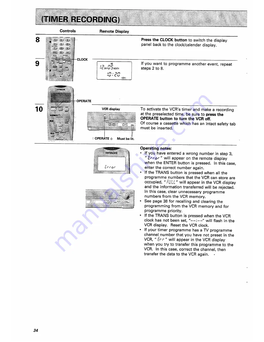 Hitachi VT-FX770E Instruction Manual Download Page 34