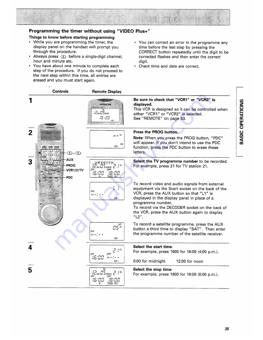 Hitachi VT-FX770E Instruction Manual Download Page 35