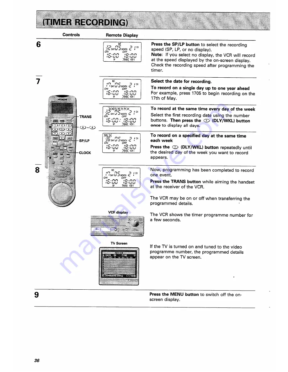 Hitachi VT-FX770E Instruction Manual Download Page 36