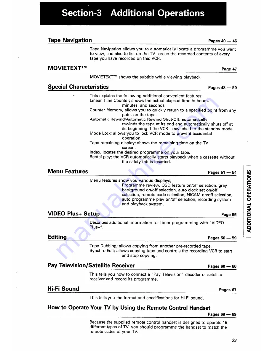 Hitachi VT-FX770E Instruction Manual Download Page 39