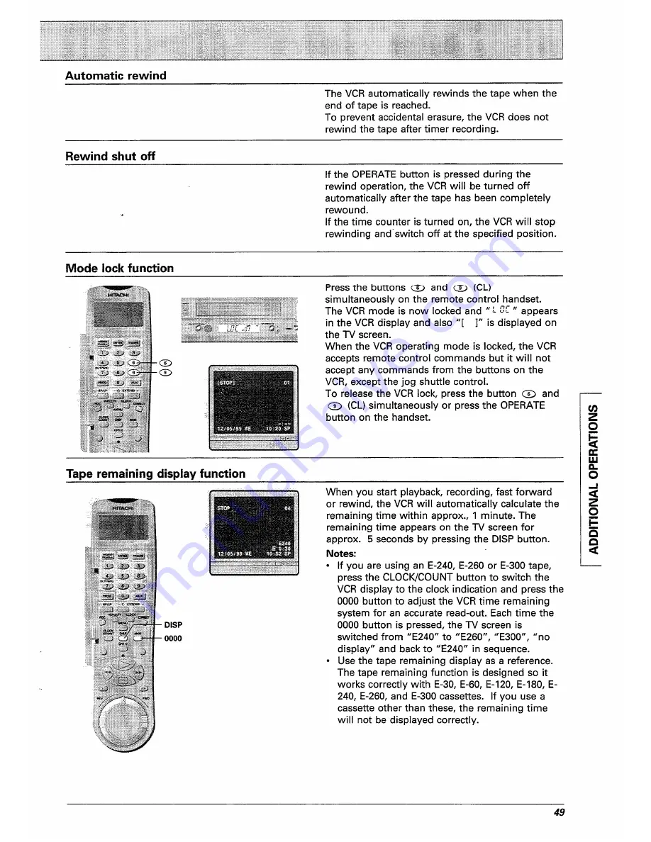 Hitachi VT-FX770E Instruction Manual Download Page 49