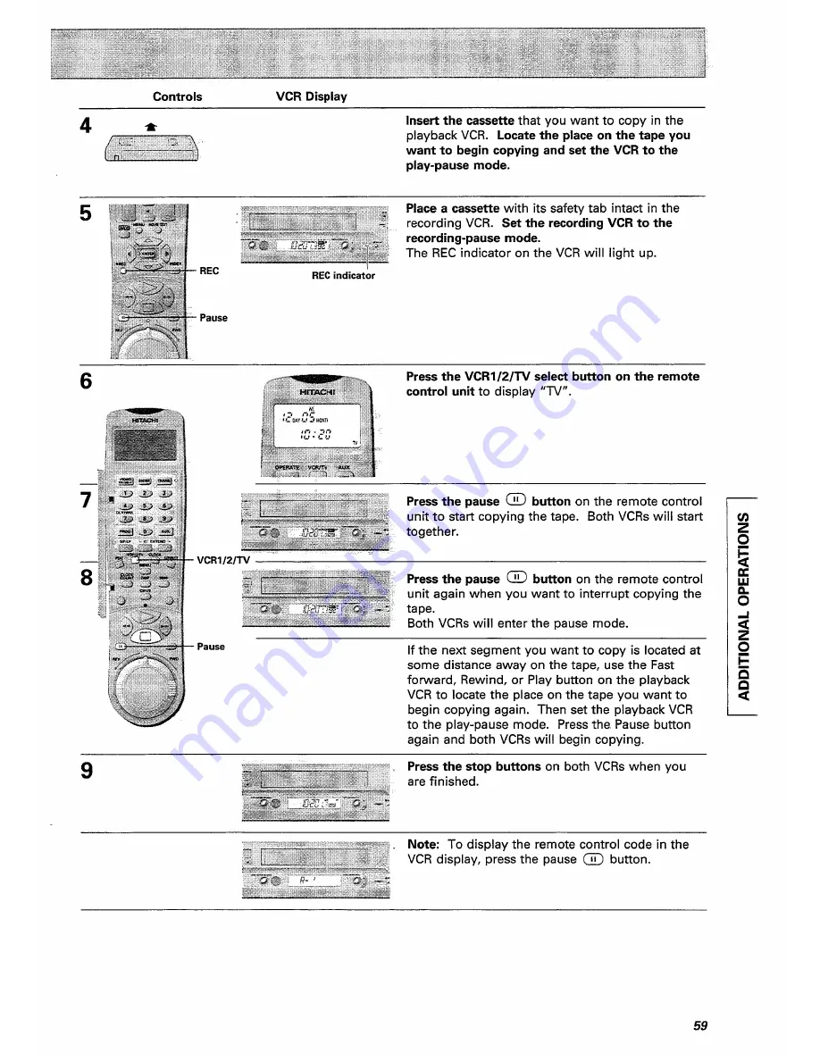 Hitachi VT-FX770E Instruction Manual Download Page 59