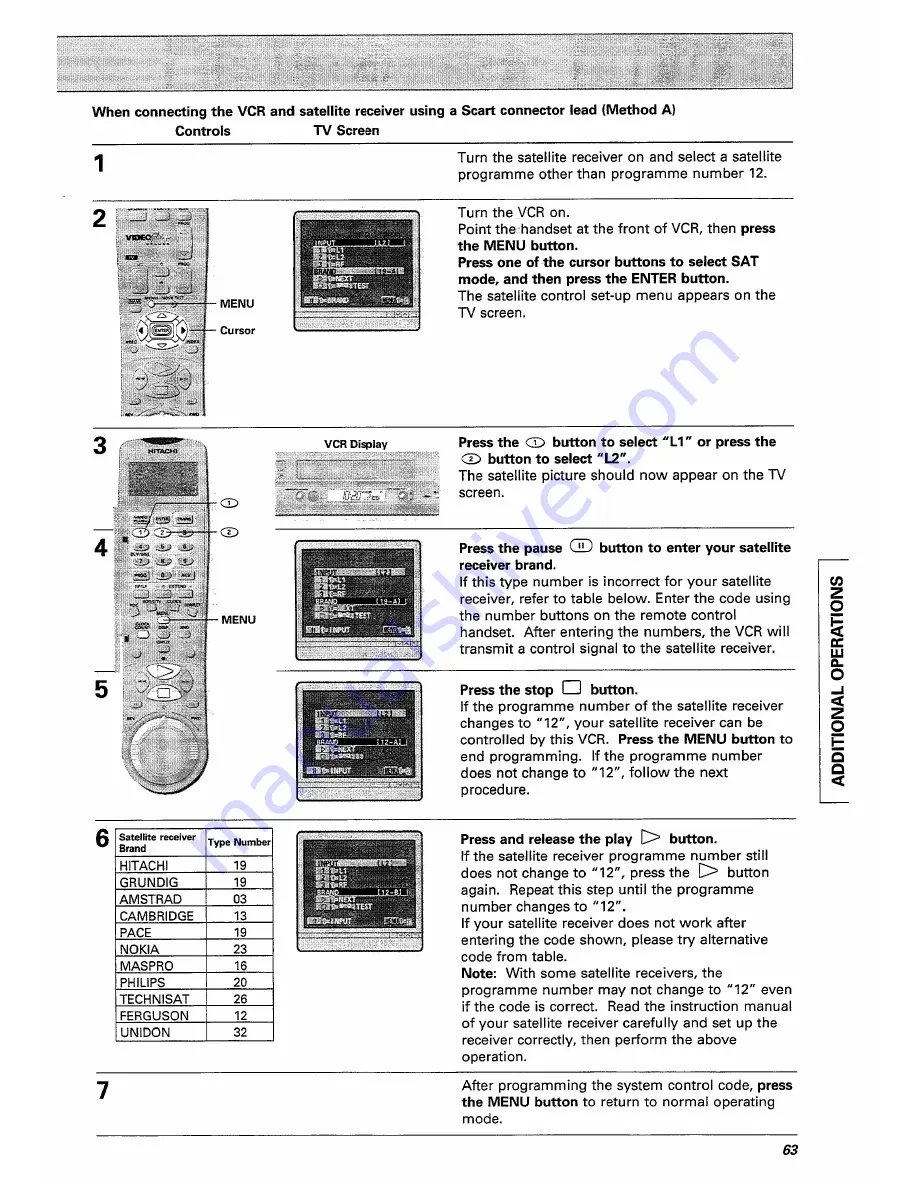 Hitachi VT-FX770E Instruction Manual Download Page 63