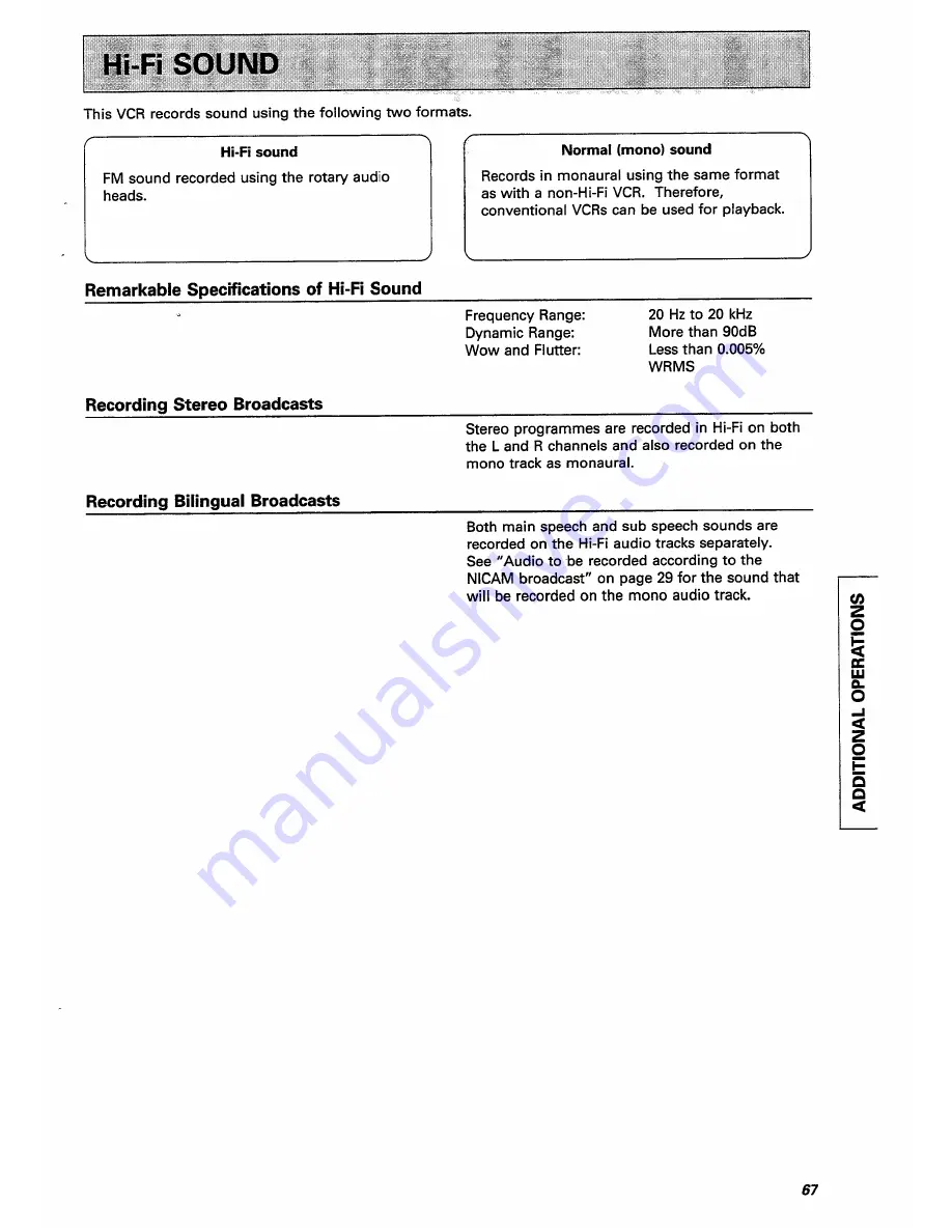 Hitachi VT-FX770E Instruction Manual Download Page 67