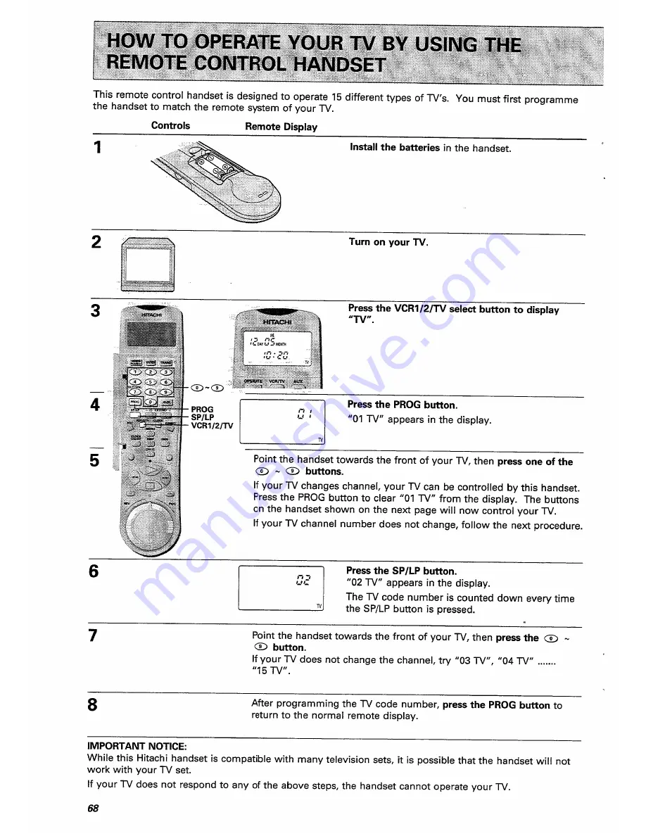 Hitachi VT-FX770E Скачать руководство пользователя страница 68