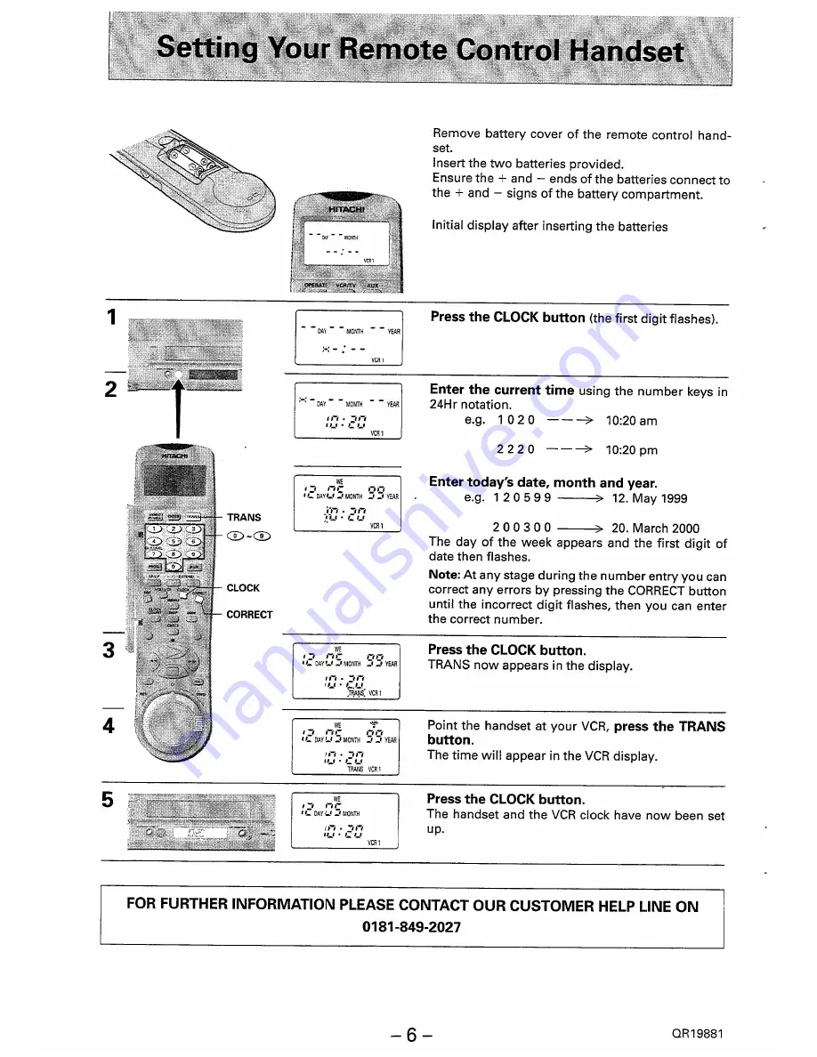 Hitachi VT-FX770E Instruction Manual Download Page 85