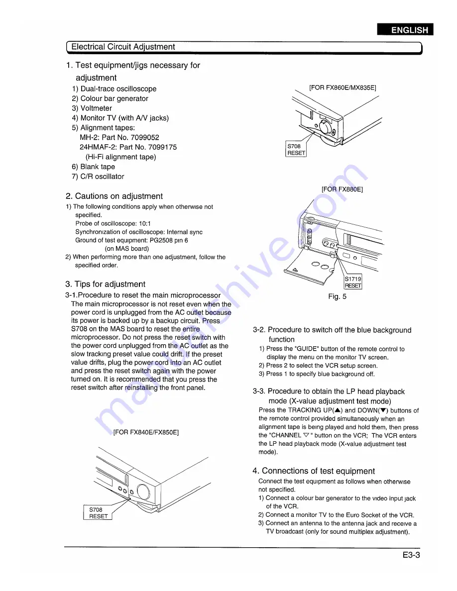 Hitachi VT-FX840E Service Manual Download Page 31