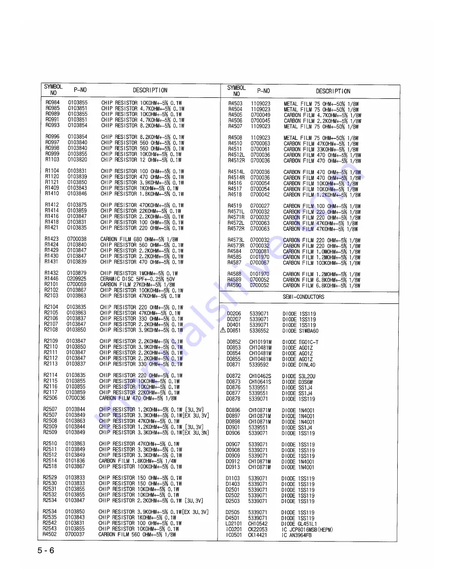 Hitachi VT-FX840E Service Manual Download Page 48