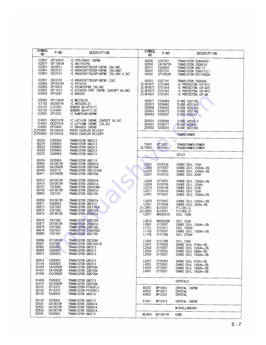 Hitachi VT-FX840E Service Manual Download Page 49