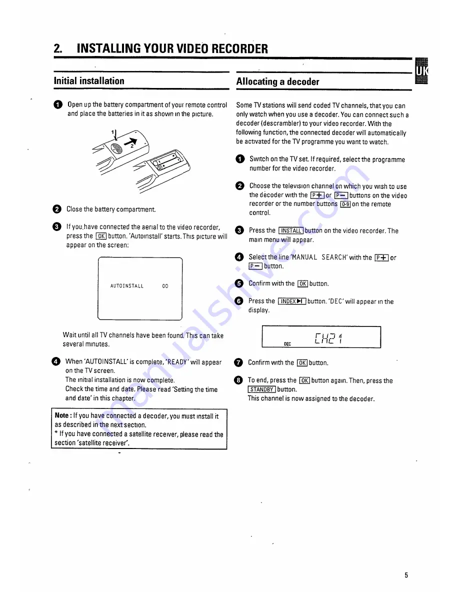 Hitachi VT-MX810EUK Operating Instructions Manual Download Page 8