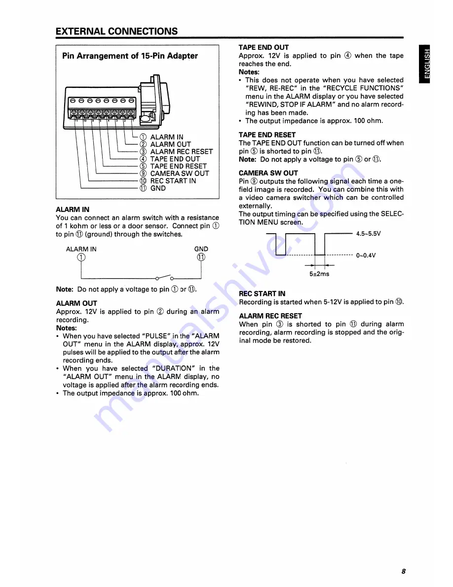 Hitachi VTL1100E Instruction Manual Download Page 9