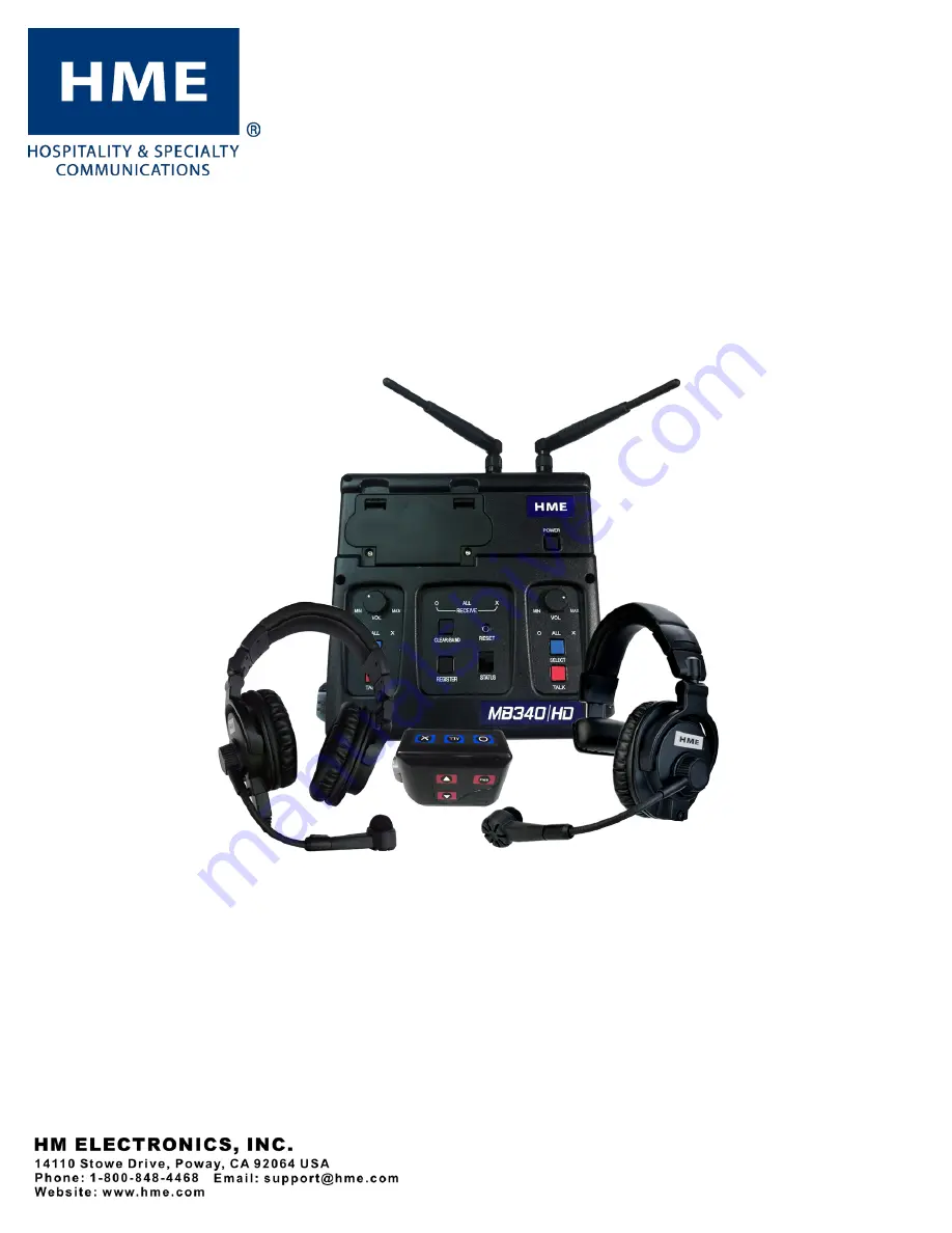 HME DX340 HD Operating Instructions Manual Download Page 1