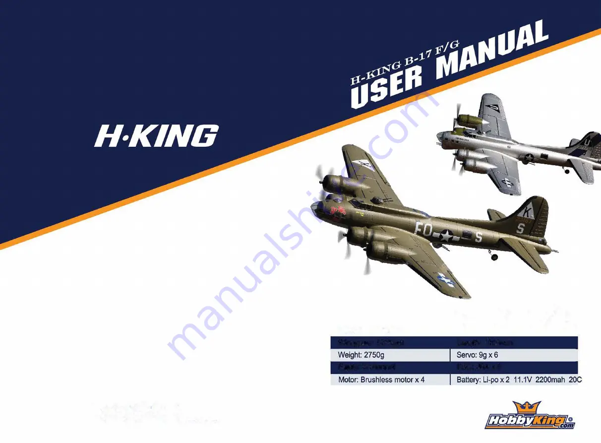 HobbyKing B-17 F Скачать руководство пользователя страница 1