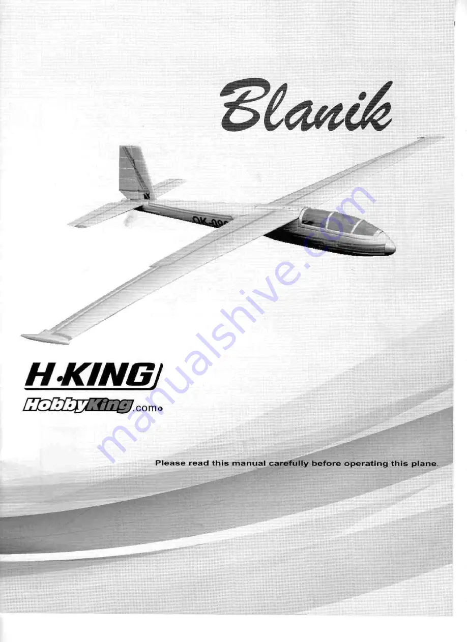 HobbyKing Blanik Manual Download Page 1