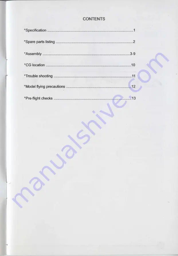 HobbyKing H-KING Cri Cri Manual Download Page 3