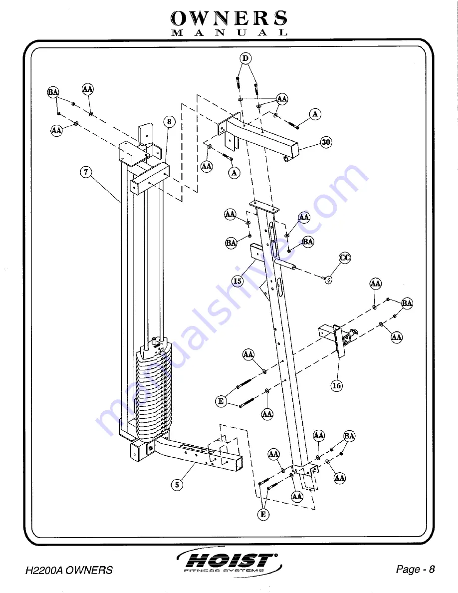 Hoist Fitness H2200A Owner'S Manual Download Page 9