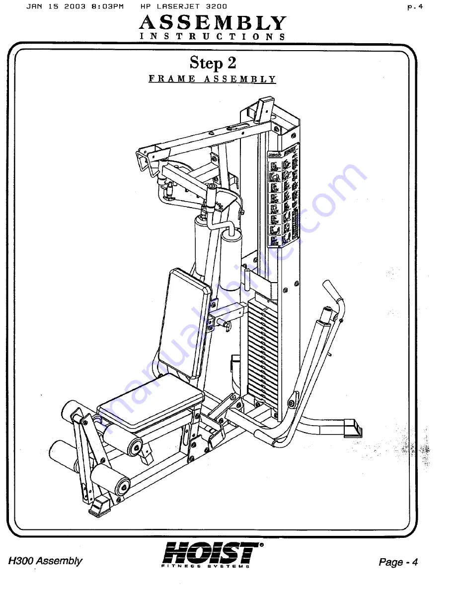 Hoist Fitness H300 Скачать руководство пользователя страница 4