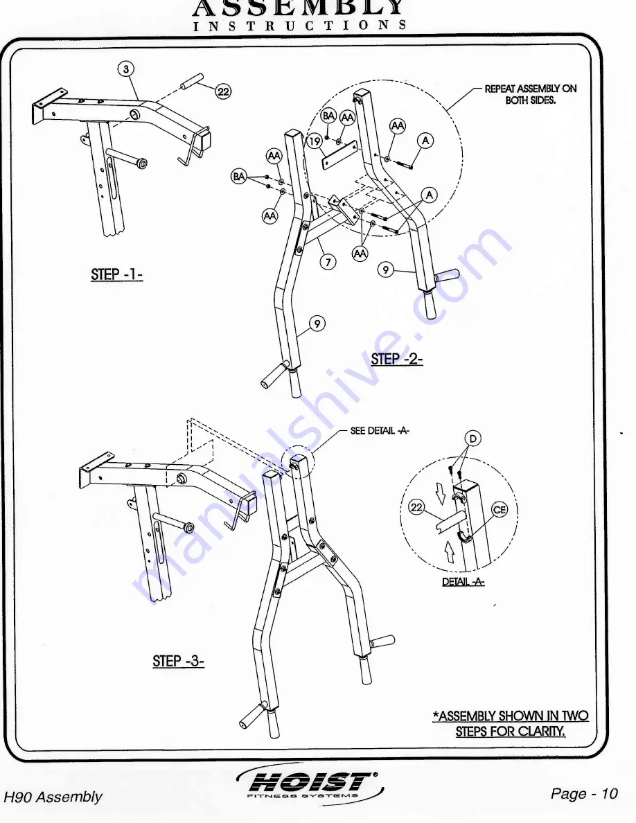 Hoist Fitness H90 Owner'S Manual Download Page 9