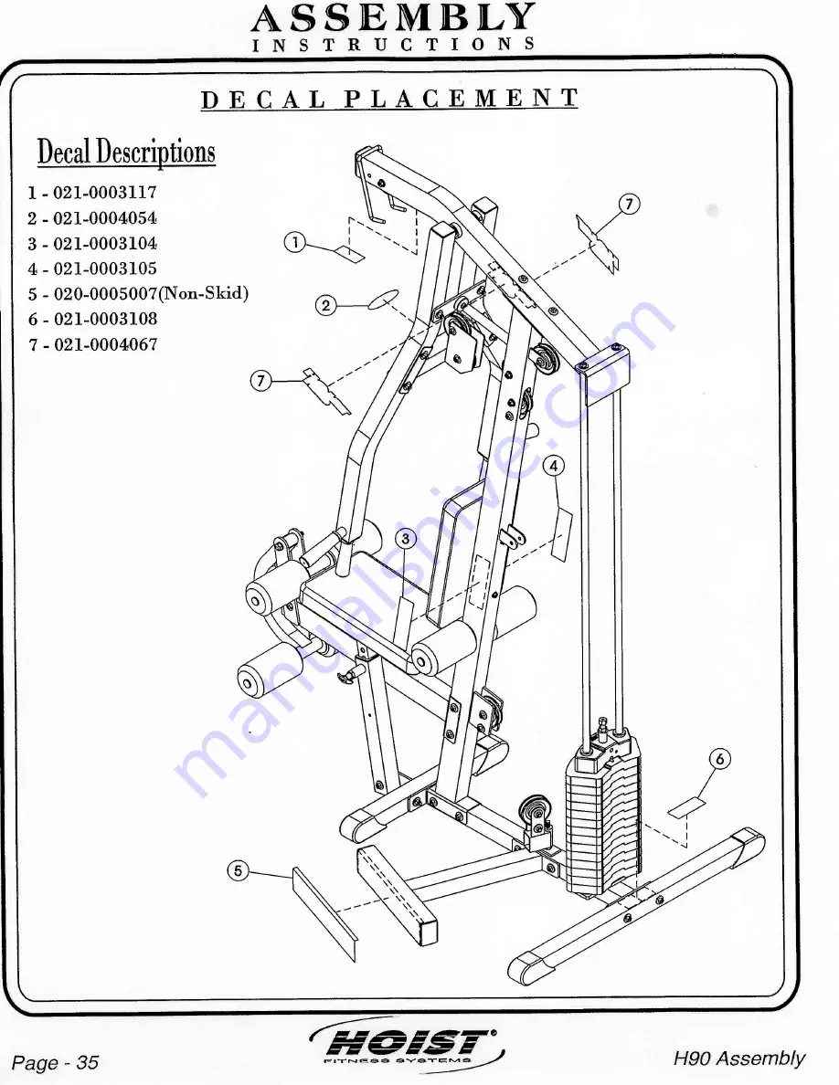 Hoist Fitness H90 Скачать руководство пользователя страница 31