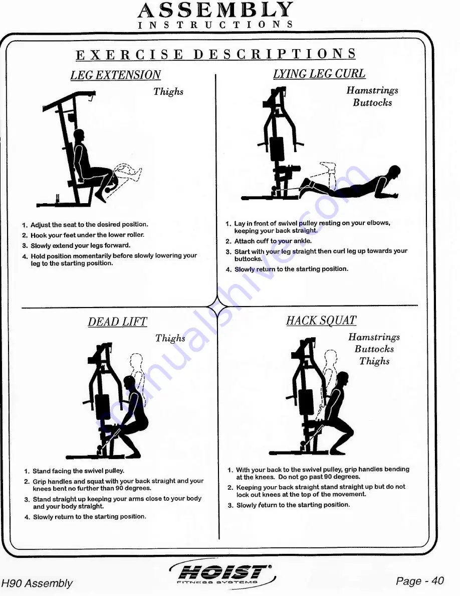 Hoist Fitness H90 Скачать руководство пользователя страница 35