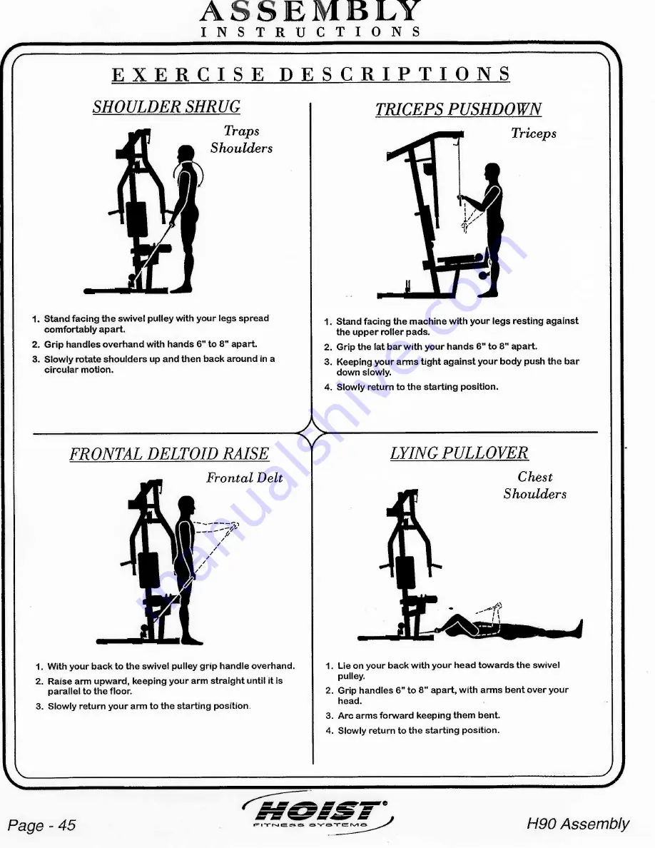 Hoist Fitness H90 Скачать руководство пользователя страница 40