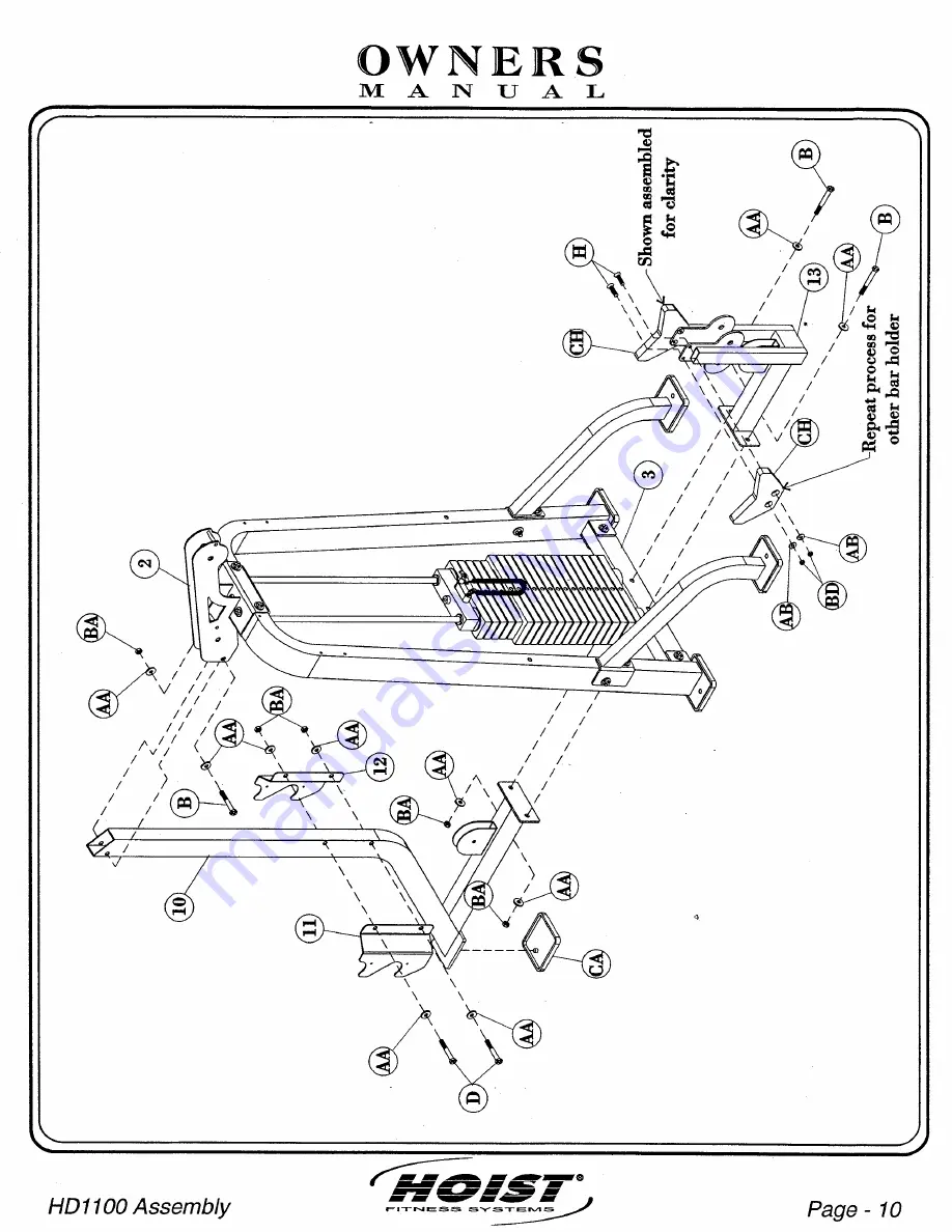 Hoist Fitness HD1100 Owner'S Manual Download Page 11