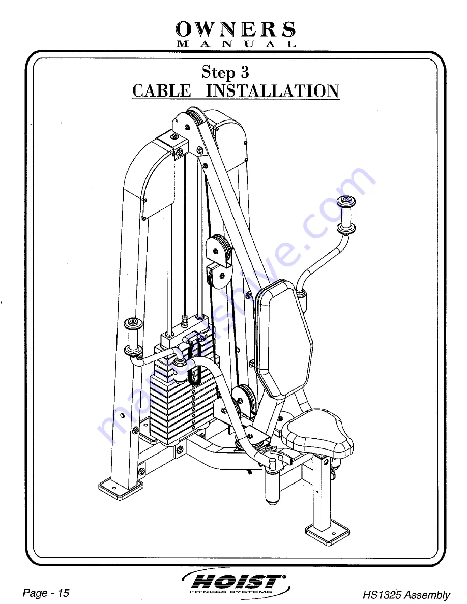 Hoist Fitness HS 1325 Owner'S Manual Download Page 16