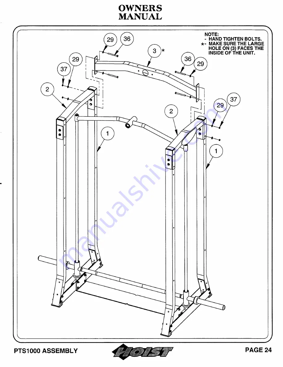 Hoist Fitness PTS1000 Скачать руководство пользователя страница 25