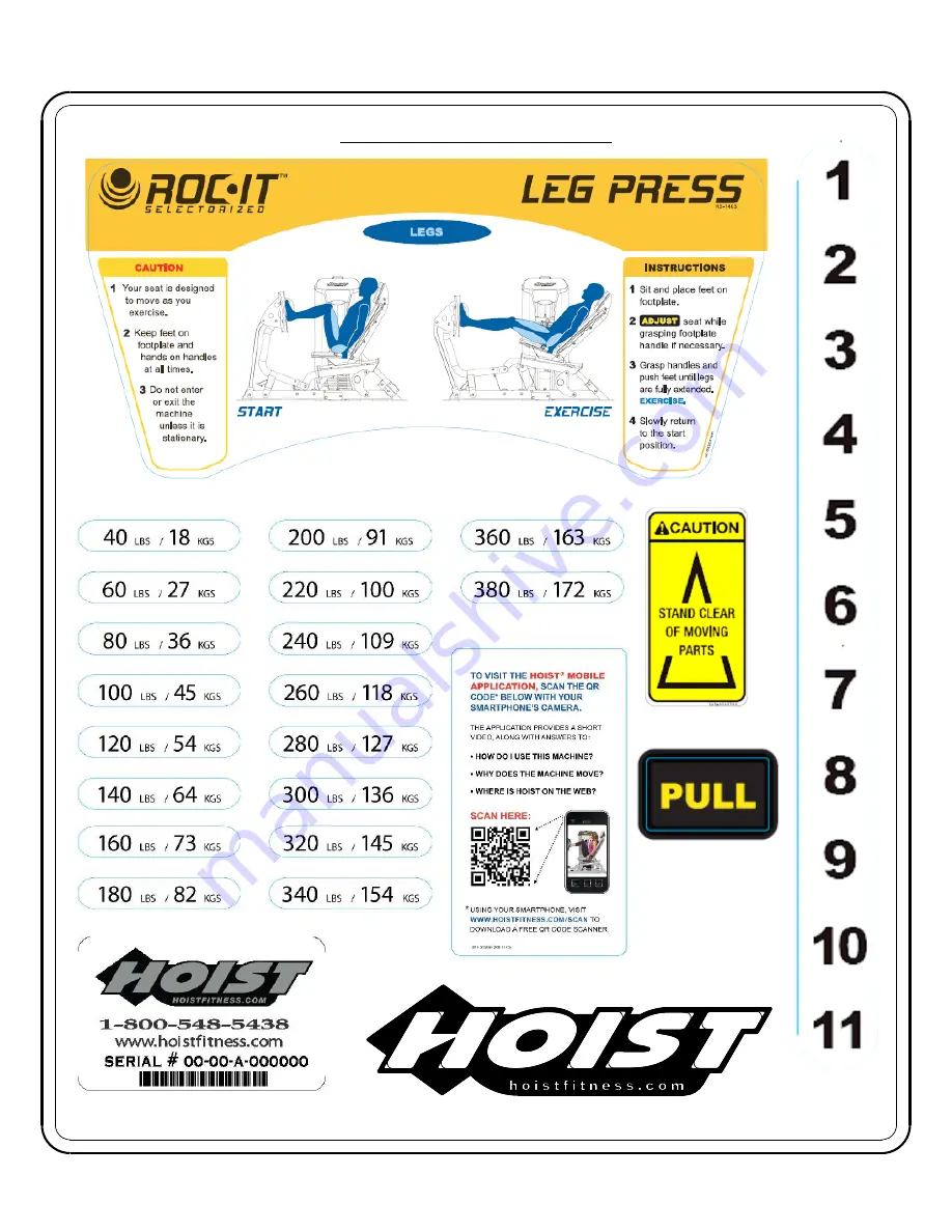 Hoist Fitness ROC-IT RS-1403 Owner'S Manual Download Page 20