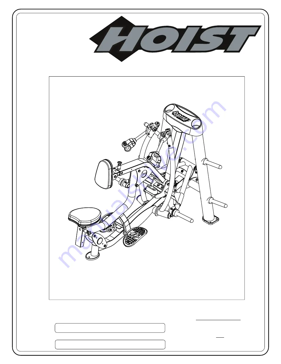 Hoist Fitness RPL-5203 Скачать руководство пользователя страница 1