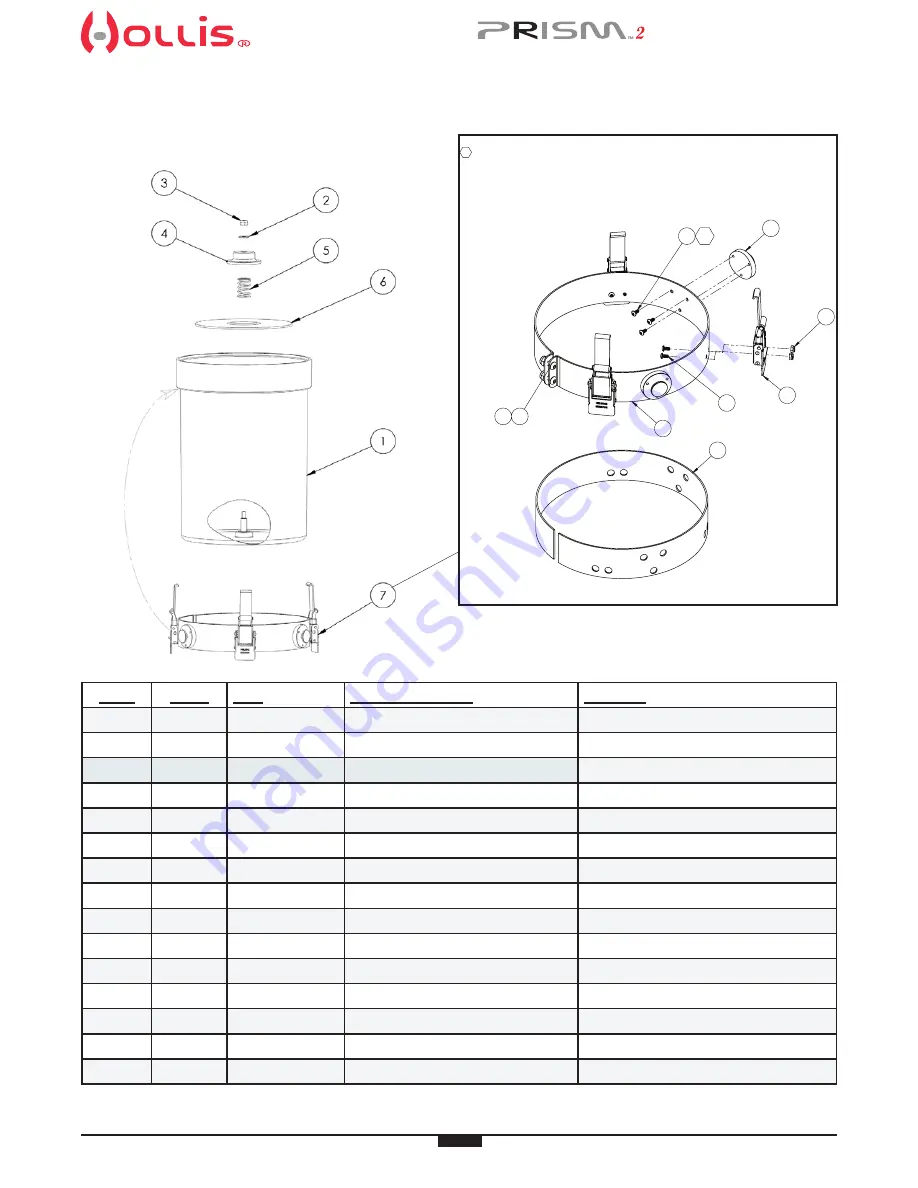 Hollis Prism 2 User'S & Service Manual Download Page 52