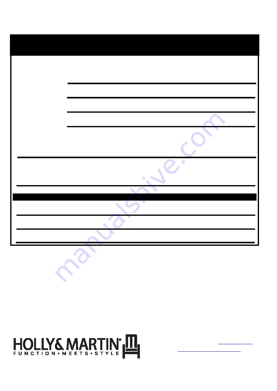 HOLLY & MARTIN CM991000TX Assembly Instructions Download Page 4